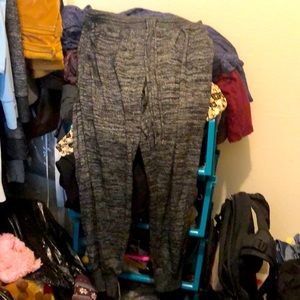 Woman black sweat pants